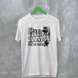 Cat Catnip Madness Public Enemy Funny Animal Pet Lover Humor Graphic T-Shirt 166